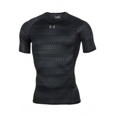 Футболка Under Armour UA HG ARMOUR PRINTED SS чоловіча чорна 1257477-007